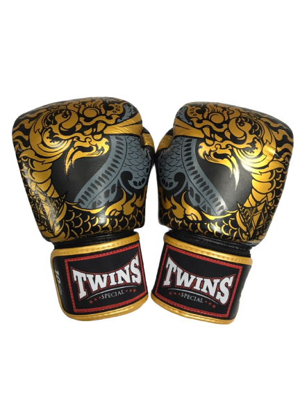 Twins Special Fancy Boxing Gloves FBGVL3-52 Gold Black Twins Special Fancy Boxing Gloves FBGVL3-52 Gold Black