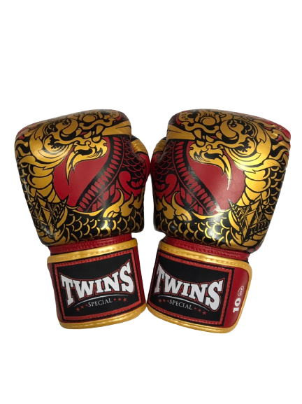 Twins Special Fancy Boxing Gloves FBGVL3-52 Gold Red