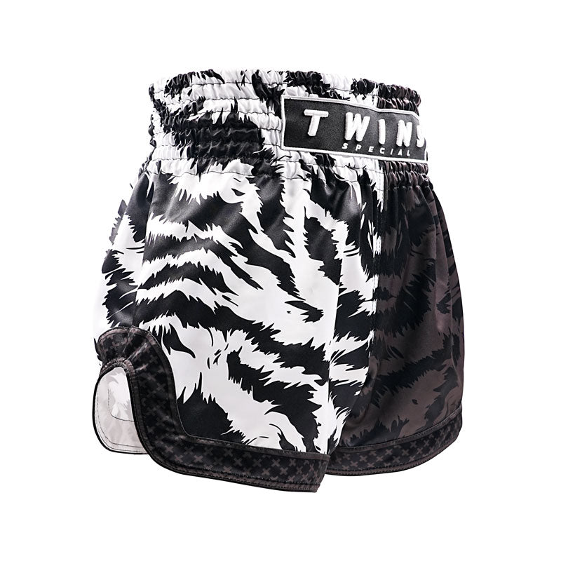 Twins Special Muay Thai Shorts TBS-Jungle Black White